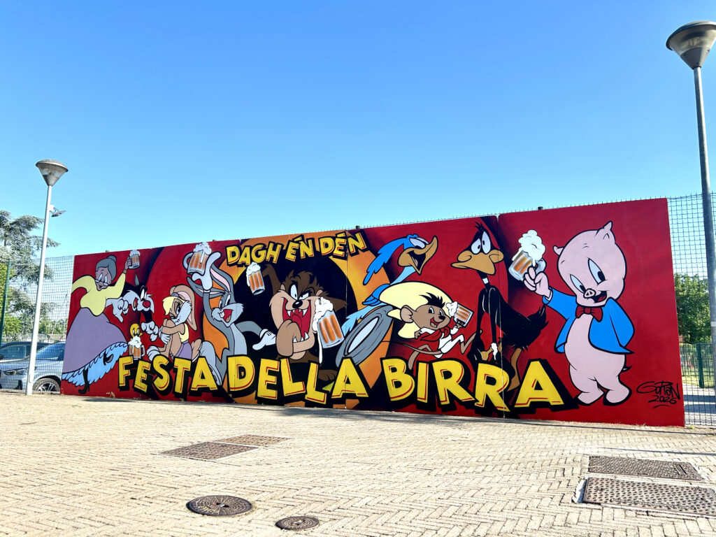 murales realizzato alla festa della birra di pieve fissiraga a tema loney tools